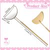 2 Pcs Eyelash Mirror Stainless Steel Lash Mirror Handheld Half Moon Mirrors view 2