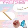 2 Pcs Eyelash Mirror Stainless Steel Lash Mirror Handheld Half Moon Mirrors view 3
