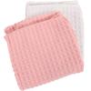 ULTECHNOVO 2pcs Waffle Microfiber Hair Drying Towels Quick Dry Hair Turban Wraps for Women Soft Absorbent Shower Caps in Lotus Pink and Cream White for Bath and Travel view 1