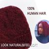 Afro Kinky Bulk Human Hair For Dreadlock Extensions Repair Locs,Twist Braiding, 100% Human Braiding Hair 30Grams each bundles Total #99j 8 Inch 1PC view 2