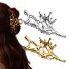 Silver and Gold Claw Clip, Fashion Aesthetic Hair Clips for Women, Quick Styling for Daily Activities, Fashion Hair Accessory (Silver and Golden) view 1