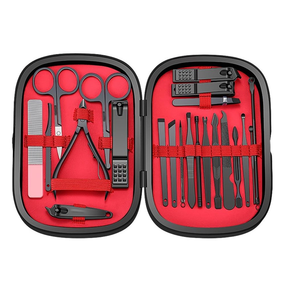 Cuticle Pliers Nail Tools Clipper Professional Pedicure Sleeve Box Set Complete