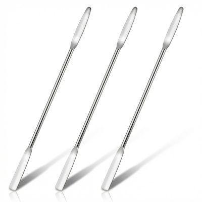 3 Pcs Make Up Spatula Stainless Steel Foundation Spatula Double Edged Face Cream Applicator Reusable Cosmetic Mixing Tool Facial Beauty Spatulas for Even Application Foundation