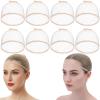 Sibba 8 PCS Weaving Wig Caps For Women Long Short Hair Open-End Mesh Hair Net for Wig, Non Slip Stretchy Nylon Stocking Caps for Wigs Christmas Carnival Cosplay Party (Beige) view 1
