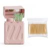 Piercing Cleaning Kit with Mirror Contains 180PCS Disposable Ear Piercing Cleaning Floss and 100PCS Cotton Swabs, Portable Ear Piercings Hole Cleaner, Piercings Aftercare for Women Men view 1