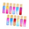 ABOOFAN 20pcs 10ml Gradient Color Roll-on Bottles with Cap Mini Perfume Subpackaging Roller Bottles for Essential Oils and Cosmetic Liquids Refillable Travel Roller Ball Random Color view 1