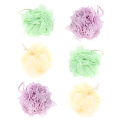 KICHOUSE 6pcs Bath Mesh Scrubber Poufs 40g Large Body Sponge Loofah Exfoliating Shower Mesh Balls for Women and Men Bathing