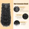 16 Inch #1B Clip in Hair Extensions,Soft Real Human Hair 120g 7pcs,Brazilian Remy Natural Black Clip ins for Women,Wine #1B Clip ins Silky Long Wave Hair Extensions view 3