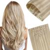 GOO GOO Invisi Edge Clip in Hair Extensions Real Human Hair Invisible Blend view 1
