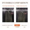 GOO GOO Invisi Edge Clip in Hair Extensions Real Human Hair Invisible Blend view 4