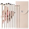 10Pcs Eye Makeup Brushes Set, Eyeshadow, Blending, Angled Brow Travel Bag. view 1