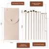 10Pcs Eye Makeup Brushes Set, Eyeshadow, Blending, Angled Brow Travel Bag. view 3