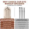 10Pcs Eye Makeup Brushes Set, Eyeshadow, Blending, Angled Brow Travel Bag. view 4