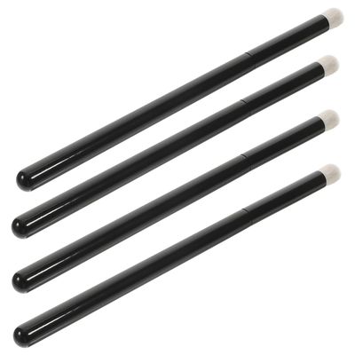 KAJNBN 4pcs Medium round Head Lip Brush Set Natural Animal Hair Lipstick Applicator for Lip Gloss and Concealer Blending Portable Makeup Tool and Touch-up