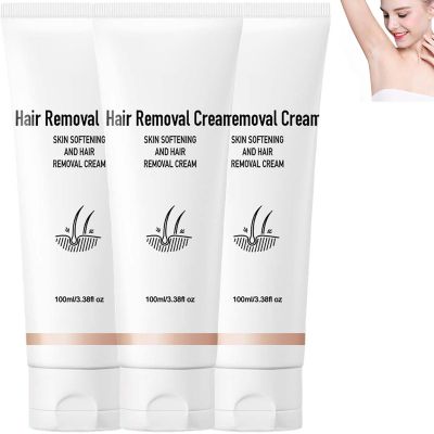 Versatile Aromatic Mild Formula Hair Removal Cream - Skin Softening & Gentle Hair Remover for Body, Arms, Legs & Underarms - Fast-Acting, Long lasting Moisturizing for All Skin Types (3pcs)