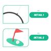 WESIEVYA 4pcs Golf Fan Headbands for Women and Sports Hair Accessories with Golf Ball Design, Athletic Hair Bands for Party, Festival, and Sports Cheering view 3