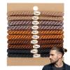 10 Pcs Hair Ties for Men, Nylon Elastic Braid Hair Ties, No Hurt Non Slip for Thick Curly Hair Home Daily Use view 1