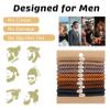 10 Pcs Hair Ties for Men, Nylon Elastic Braid Hair Ties, No Hurt Non Slip for Thick Curly Hair Home Daily Use view 2