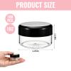100 Pack 1Oz Plastic Container Jars with Lids, Round Clear Cosmetic Containers Bulk, Leak Proof Small Sample Jars Wide Mouth for Cream Lotion Makeup Travel Storage view 2