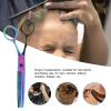 Barber Scissors Stainless Steel Hair Cutting Scissors, Lightweight Ergonomic Hair Shears with Sharp Blades, Easy to Clean Mustache and Beard Trimming Tool for Barbershop (Thinning Scissor) view 3