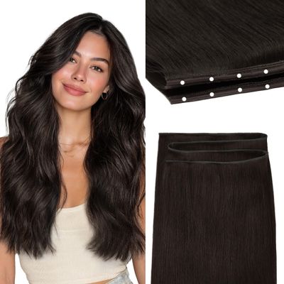 GOO GOO Butterfly Weft Hair Extensions Human Hair, Easy Install Breathable