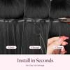 GOO GOO Butterfly Weft Hair Extensions Human Hair, Easy Install Breathable view 2