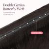 GOO GOO Butterfly Weft Hair Extensions Human Hair, Easy Install Breathable view 3