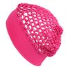 AllMatchWigs Wide Edge Elastic Band wrap Rayon Knit Snood Hat, Black, Hot Pink, and Burgundy, Stretchy Hair Net Cap, 3 Pack view 4