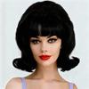 Dai Cloud Black Short Retro Wig for Women 50s 60s Bouffant Beehive Wigs with Bangs Shoulder Length Synthetic Fiber Wig for Party Halloween Costume Use view 1