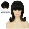 Dai Cloud Black Short Retro Wig for Women 50s 60s Bouffant Beehive Wigs with Bangs Shoulder Length Synthetic Fiber Wig for Party Halloween Costume Use view 2