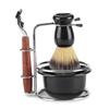 Phefop Shaving Brush Set, 10cm Wood Synthetic Badgers Hair Shave Brush Old Fashion Shaving Kit for Home Office Hotel Men Gifts view 1