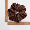 Black and Coffee Jumbo Satin Silk Scrunchies for Women Thick Elastic Ponytail Holder Hair Ties Oversize Scrunchies for Thick Hair Ornament view 4