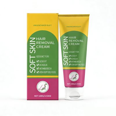 Gentle And Soothing Hair Removal Cream, 100g, Easy To Use, Suitable For Face And Underarms.(1pcs)