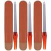 3 Pack Metal Nail File with Sheath for Natural Nails, 6.9 Inches Stainless Steel Double Sided Metal Fingernail File with Case and Curved Pointed Tip for Men, Women, Brown view 1