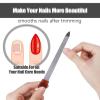3 Pack Metal Nail File with Sheath for Natural Nails, 6.9 Inches Stainless Steel Double Sided Metal Fingernail File with Case and Curved Pointed Tip for Men, Women, Brown view 2