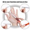 3 Pack Metal Nail File with Sheath for Natural Nails, 6.9 Inches Stainless Steel Double Sided Metal Fingernail File with Case and Curved Pointed Tip for Men, Women, Brown view 3
