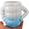 WESIEVYA Ceramic Shaving Soap Bowl with Lid Blue Porcelain Shave Cup Quick Lather Mens Shaving Tool view 4