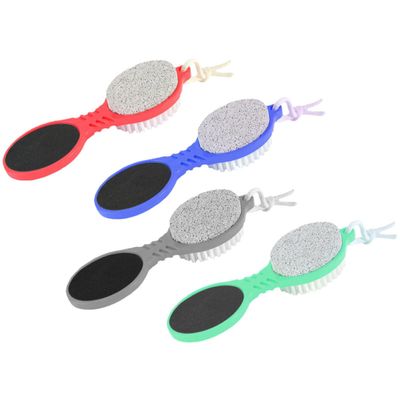 IMIKEYA 4pcs Foot File Scrubber Multi-Functional Pedicure Tool Exfoliating Callus Remover Foot Rasp for Home and Salon Use with Blue Green Gray Red Handles