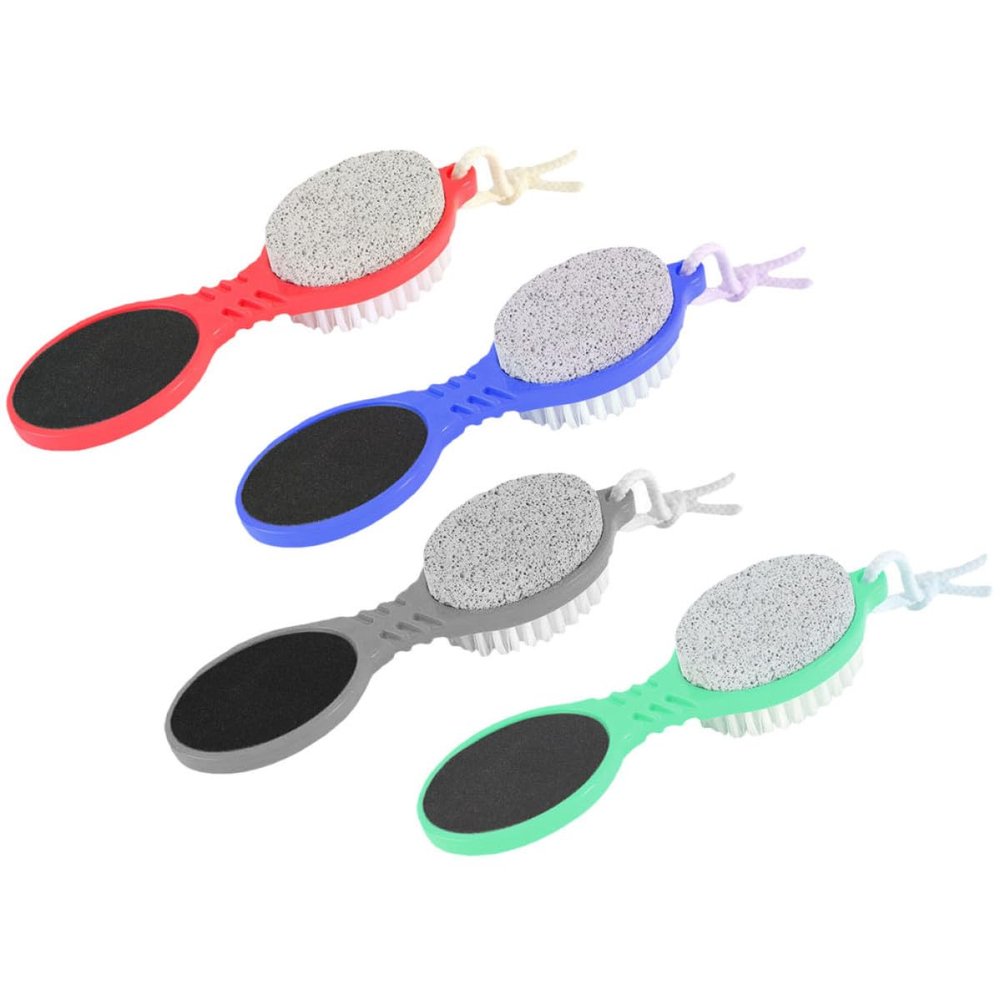 IMIKEYA 4pcs Foot File Scrubber Multi-Functional Pedicure Tool Exfoliating Callus Remover Foot Rasp for Home and Salon Use with Blue Green Gray Red Handles
