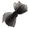 COLLBATH Organza Bow Hairpin Black Rhinestone Hair Clip Elegant All-match Barrettes for Women Bridal Hair Accessories view 1