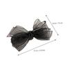 COLLBATH Organza Bow Hairpin Black Rhinestone Hair Clip Elegant All-match Barrettes for Women Bridal Hair Accessories view 2