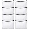 ABOOFAN 8pcs DIY Sublimation Canvas Makeup Bags Zippered Toiletry Organizer Pouches Travel Cosmetic Storage Cases for Craft Heat Transfer view 1