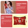ABOOFAN 8pcs DIY Sublimation Canvas Makeup Bags Zippered Toiletry Organizer Pouches Travel Cosmetic Storage Cases for Craft Heat Transfer view 3
