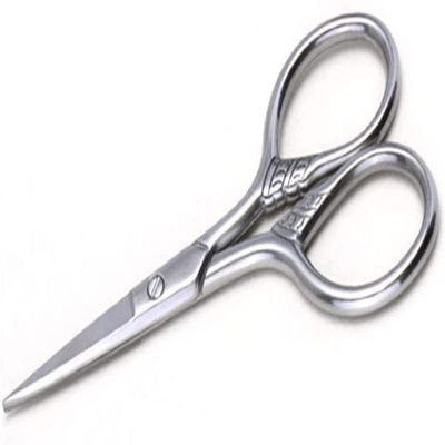 Professional Stainless Steel Hair Scissors for Men Moustache Beard Trimming Grooming for Eyebrows EyeNose Hair - Sliver - 1Size Attractive