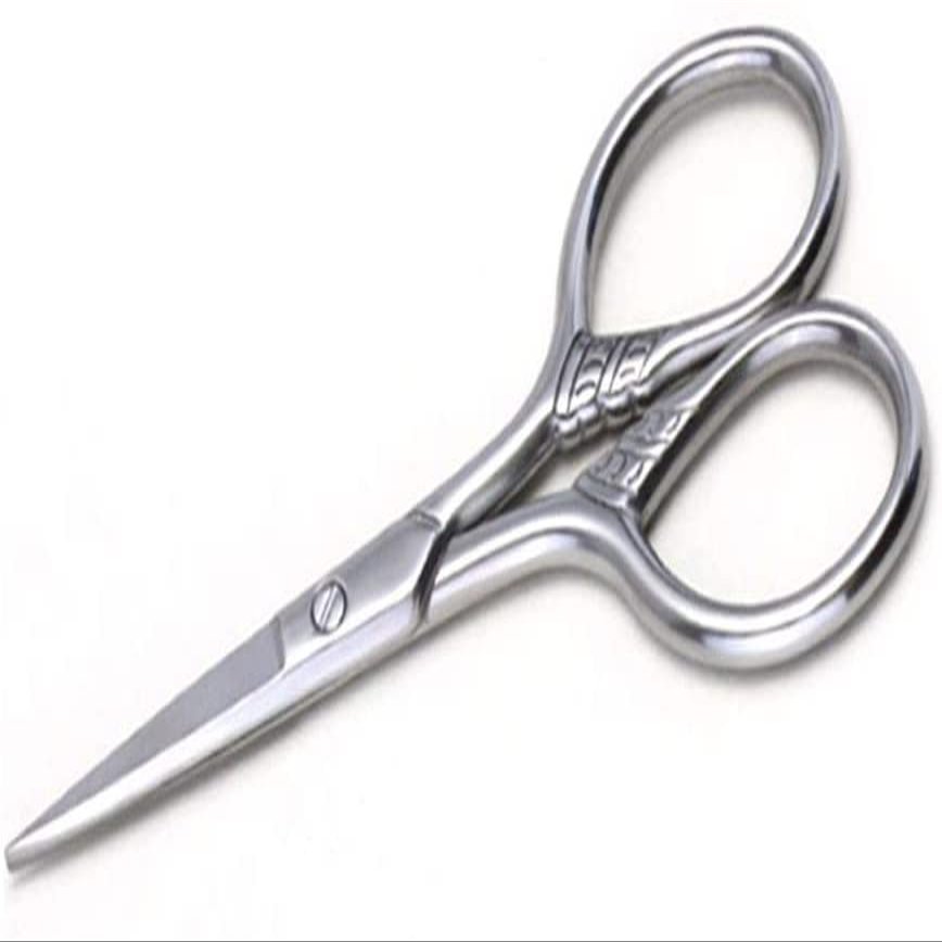 Professional Stainless Steel Hair Scissors for Men Moustache Beard Trimming Grooming for Eyebrows EyeNose Hair - Sliver - 1Size Attractive