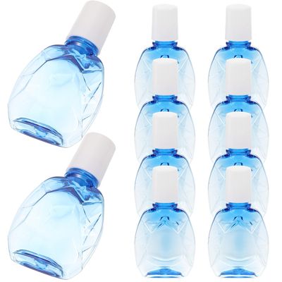 IMUSINICE 10pcs 10ml Blue Plastic Eye Dropper Bottles Squeezable Refillable Containers for Travel and Essential Oil Storage