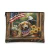 4th of July Dachshund Dog Makeup Bag 7x9 Inch for Travel Purse, 250 Years Farmhouse Cosmetic Pouch for Women, Patriotic Anniversary Portable Canvas Zipper Organizer Toiletry Pouch view 1