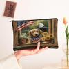 4th of July Dachshund Dog Makeup Bag 7x9 Inch for Travel Purse, 250 Years Farmhouse Cosmetic Pouch for Women, Patriotic Anniversary Portable Canvas Zipper Organizer Toiletry Pouch view 2