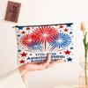 4th of July Independence Day Fireworks Makeup Bag 7x9 Inch for Travel Pouch, 250th American Anniversary Print Cosmetic Pouch for Women, Cool Portable Canvas Zipper Organizer view 2