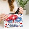 4th of July Independence Day Fireworks Makeup Bag 7x9 Inch for Travel Pouch, 250th American Anniversary Print Cosmetic Pouch for Women, Cool Portable Canvas Zipper Organizer view 3